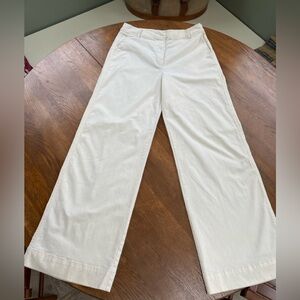 J Crew white Wide-Leg Pants